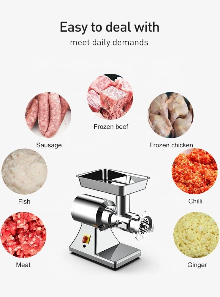 Household 200W Electric Appliance Meat Processor Meat Mincer Commercial Meat Grinder Sausage Maker Stainless Steel