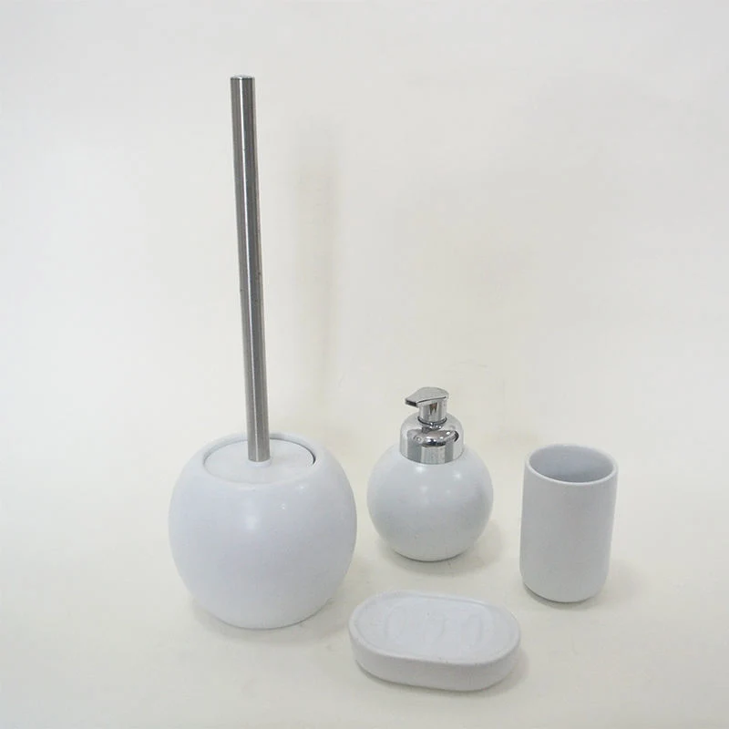 Ceramic Home Decorative Bathroom Accessories Set Toilet Brush Holder Soap Dispenser Tumbler Soap Dish